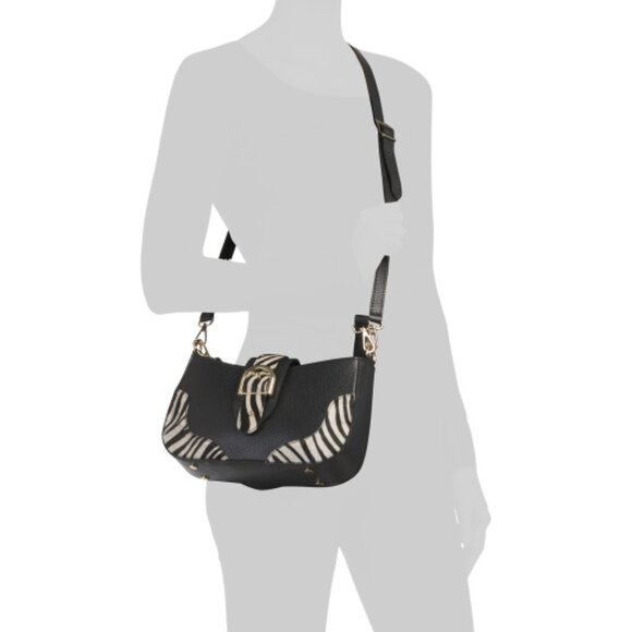 ISADORA Made In Italy Leather Front Buckle Crossbody - Picture 5 of 5